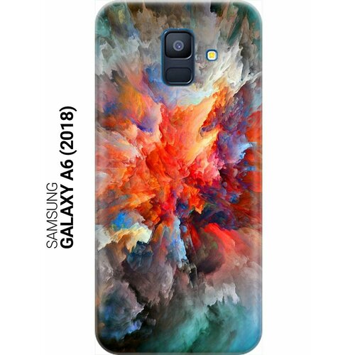 Силиконовый чехол на Samsung Galaxy A6 (2018), Самсунг А6 2018 с принтом Взрыв цвета силиконовый чехол мандала взрыв цвета на samsung galaxy a6 самсунг галакси а6