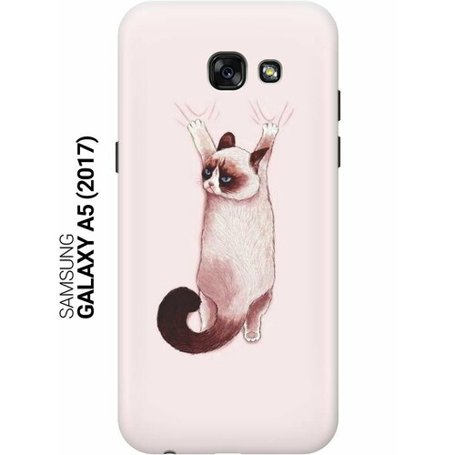 GOSSO Ультратонкий силиконовый чехол-накладка для Samsung Galaxy A5 (2017) с принтом Недовольный кот gosso ультратонкий силиконовый чехол накладка для samsung galaxy m20 с принтом недовольный кот