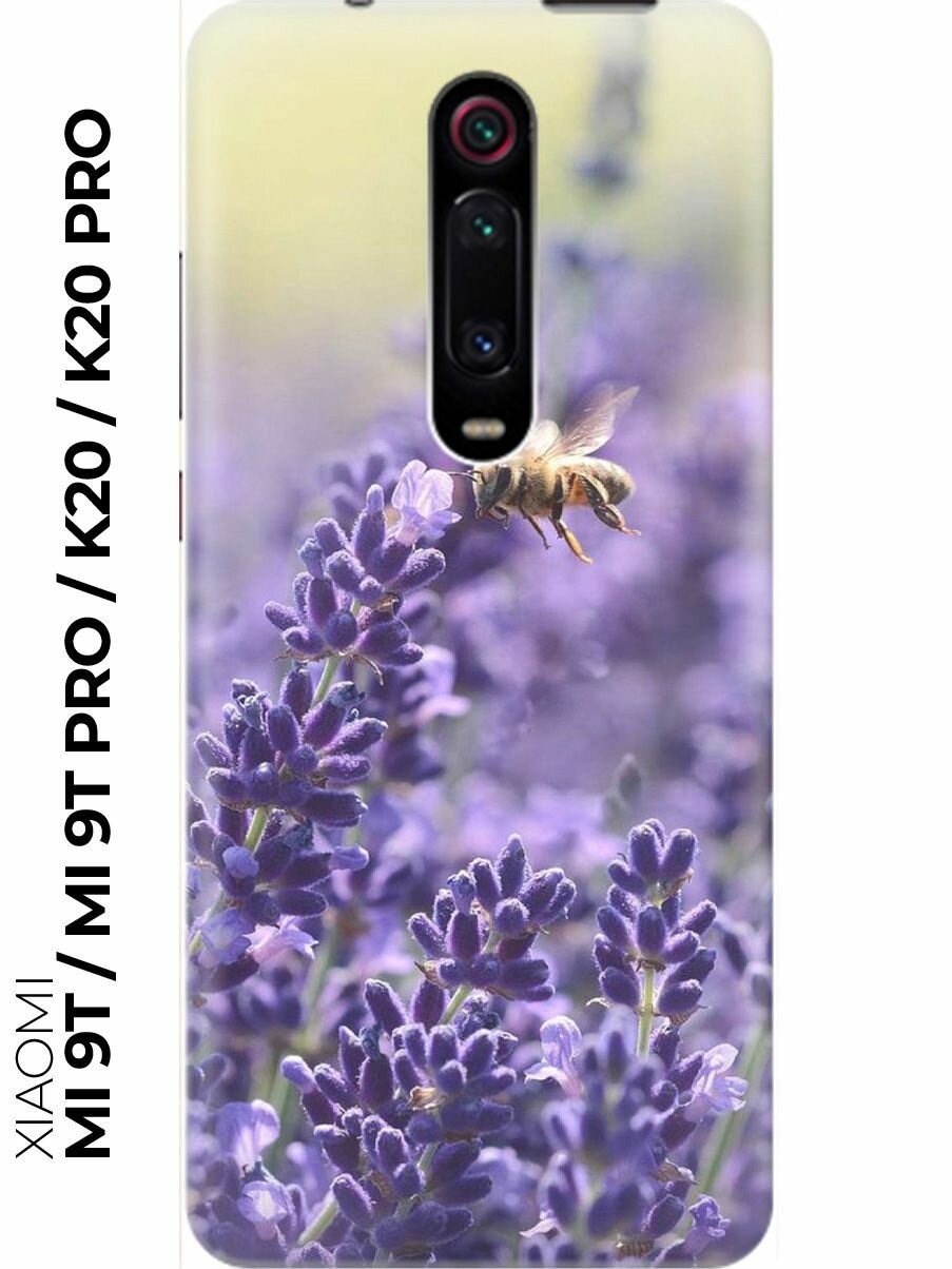 RE:PA Накладка Transparent для Xiaomi Mi 9T / Mi 9T Pro / K20 / K20 Pro с принтом "Пчела и цветок"