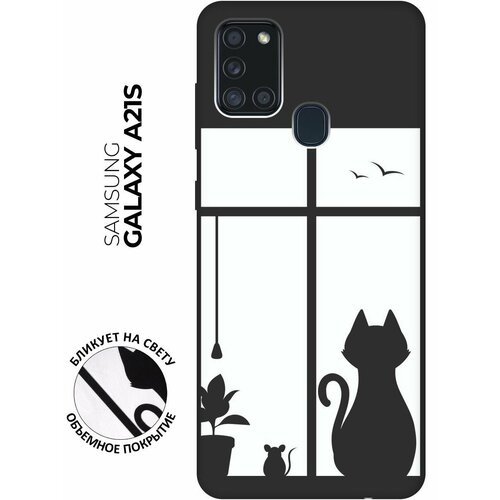 RE: PA Чехол - накладка Soft Sense для Samsung Galaxy A21s с 3D принтом Cat and Mouse черный re pa чехол накладка soft sense для huawei p40 с 3d принтом cat and mouse черный