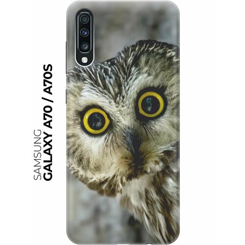 Чехол - накладка ArtColor для Samsung Galaxy A70 / A70s с принтом Удивленная сова чехол накладка artcolor для samsung galaxy a21s с принтом удивленная сова