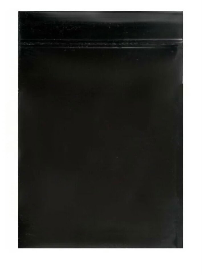 Пакеты с замком зип-лок 5х7 см, плотность 100 мкм , черного цвета , 100 шт . - фотография № 4