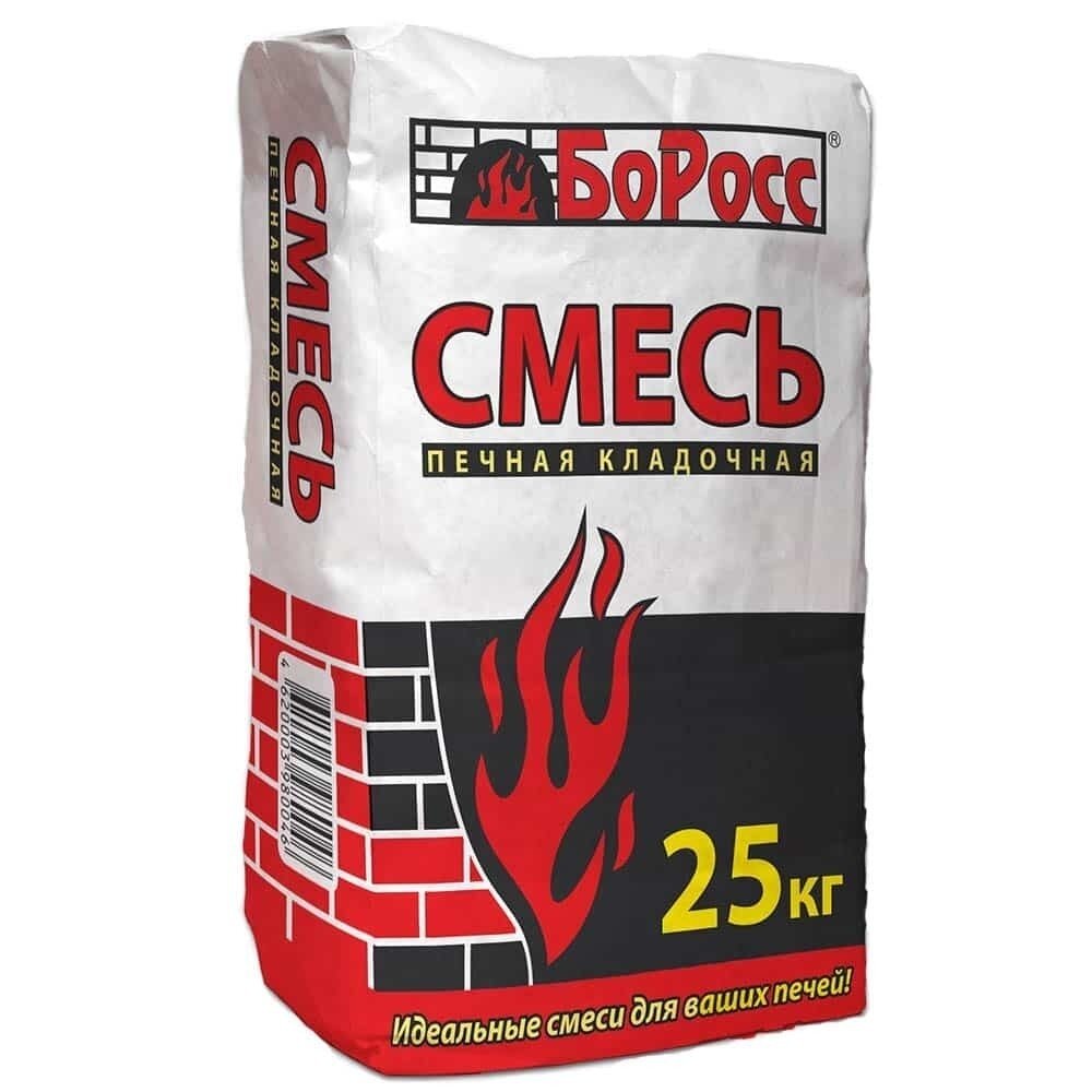 фото Cмесь кладочная огнеупорная до +850С 25 кг