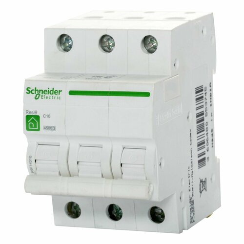 Автоматический выключатель SCHNEIDER ELECTRIC Resi 9 3P 20 A C 6 кА R9F12320 автоматический выключатель schneider electric resi 9 2p 20 a c 6 ка