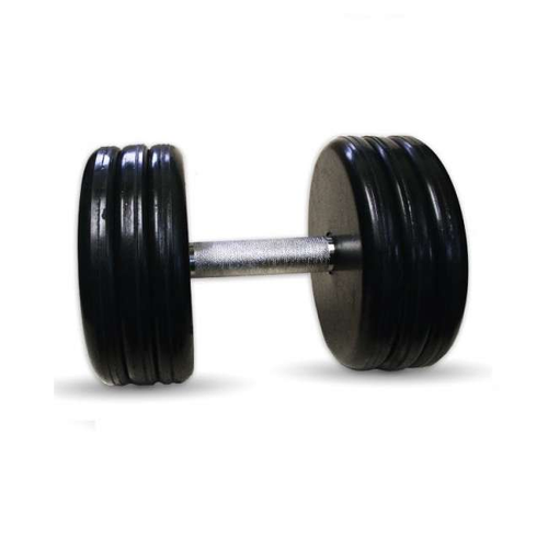 Гантель Barbell классик с вращающейся ручкой хром, 35 кг