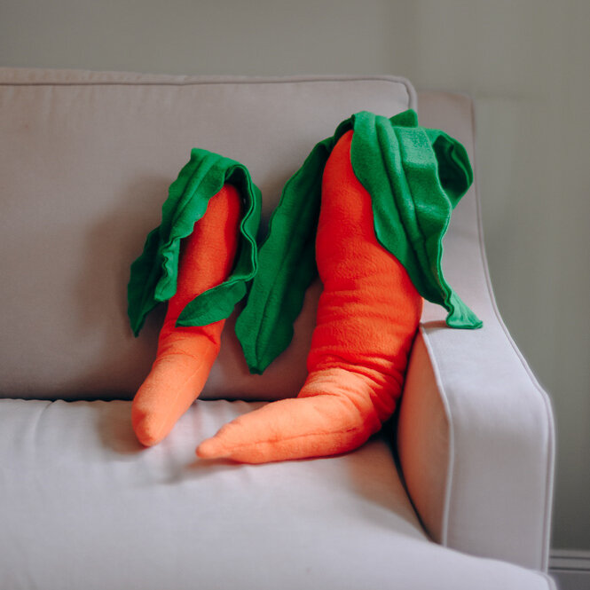 Подушка декоративная, морковь Avelvi Design, ручная работа. размер М
