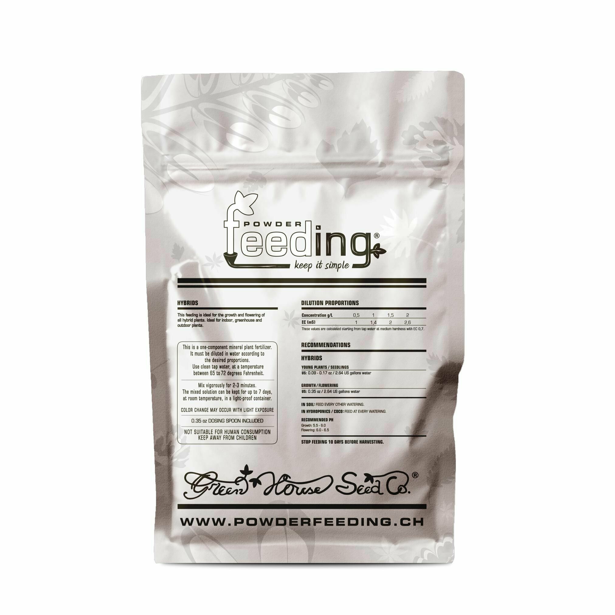 Удобрение для гибридных растений GHSC Powder Feeding Hybrids 0.5 кг. — фото 1