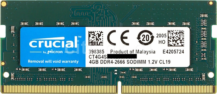 Оперативная память SODIMM Crucial [CT8G4SFRA266] 4 ГБ