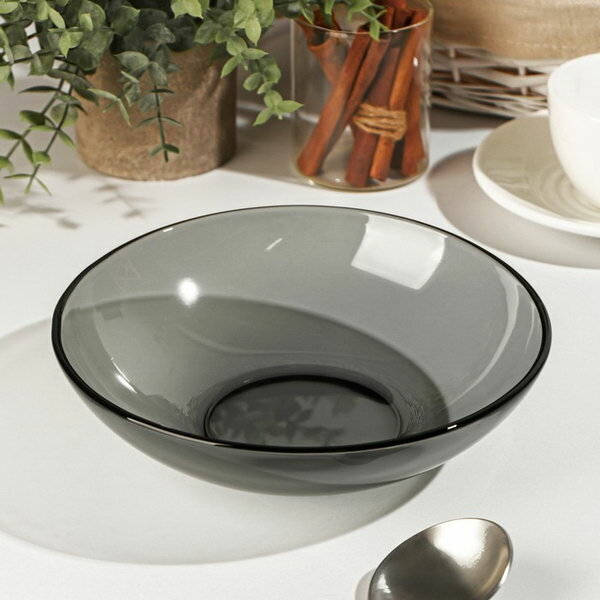 фото Тарелка глубокая Basilico. Lava Grey, 700 мл, d=19 см, цвет серый