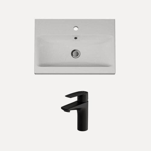 Изображение товара Раковина для ванной AM.PM, фарфор, накладная/встраиваемая, черная