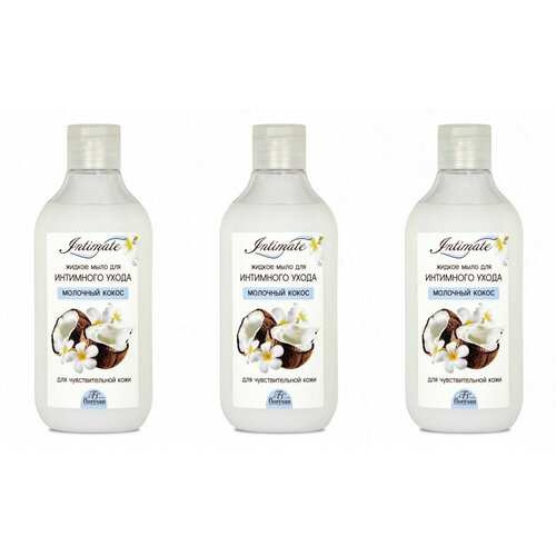 Floresan Intimate Жидкое мыло для интимного ухода, Молочный кокос, 300 мл, 3 шт/