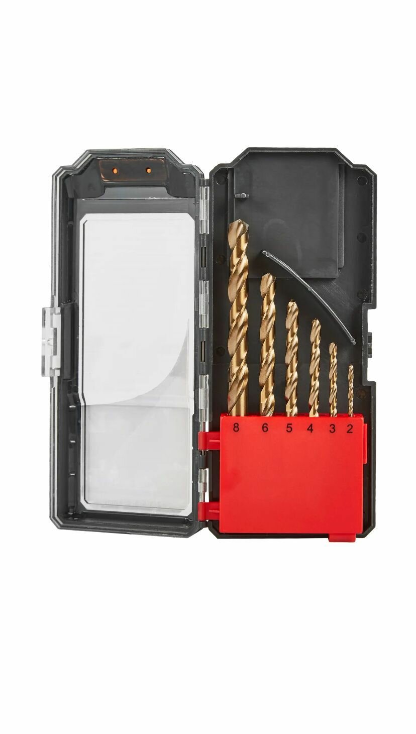 фото Набор сверл спиральных по металлу HSS-Co, 6 шт.