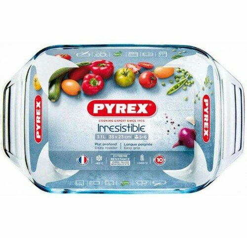 Форма для запекания Pyrex Irresistible стекло, 39х28 см