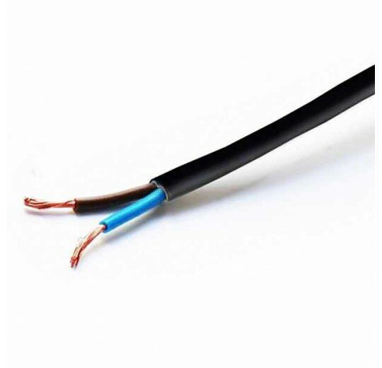 фото Провод гибкий плоский ШВВП 2х0,75 мм черный ГОСТ (1 ед.)