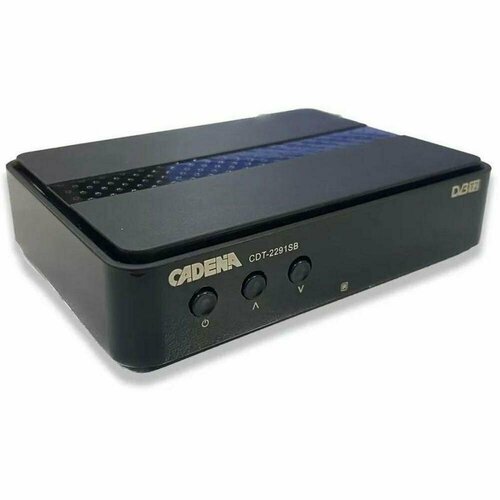Ресивер DVB-T2 Cadena CDT-2291SB чёрный черный
