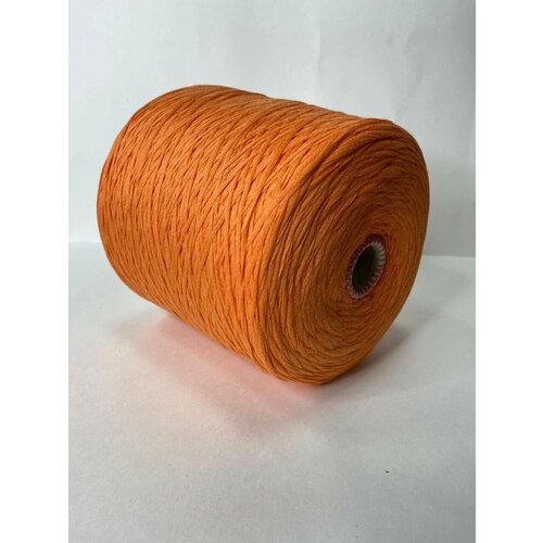 Pura lana Italia, цвет хурма. Состав 100℅ хлопок шнурок плетёный . Метраж 100гр/ 350м в бобине 0,500гр