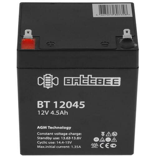 Аккумулятор Battbee BT-12045 (12В 45Ач / 12V 45Ah / вывод F1)