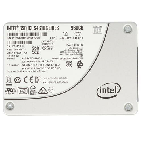 SSD накопитель INTEL DC D3-S4610 960Гб, 2.5", SATA III - фото №15