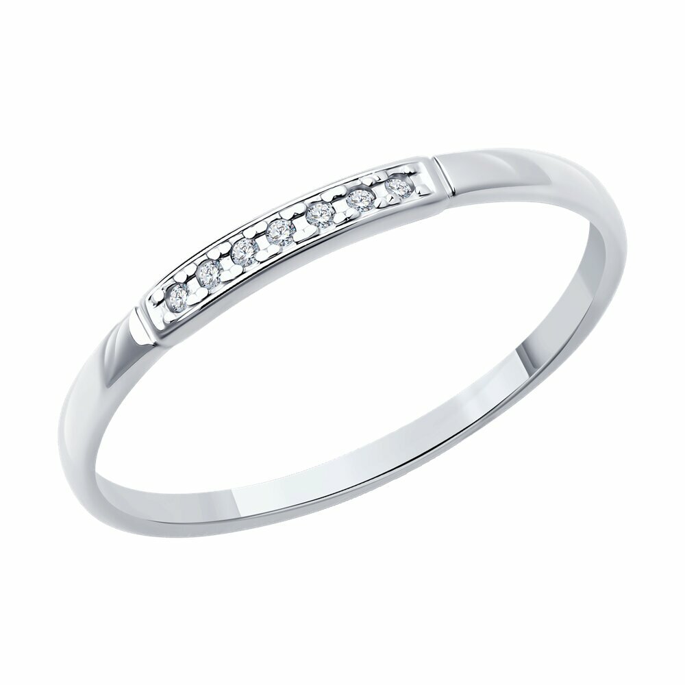 Кольцо Diamant серебро 