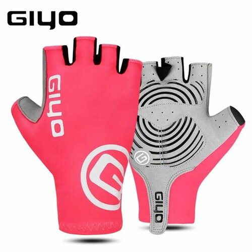 перчатки спортивные велосипедные Велоперчатки Giyo, размер L, розовый
