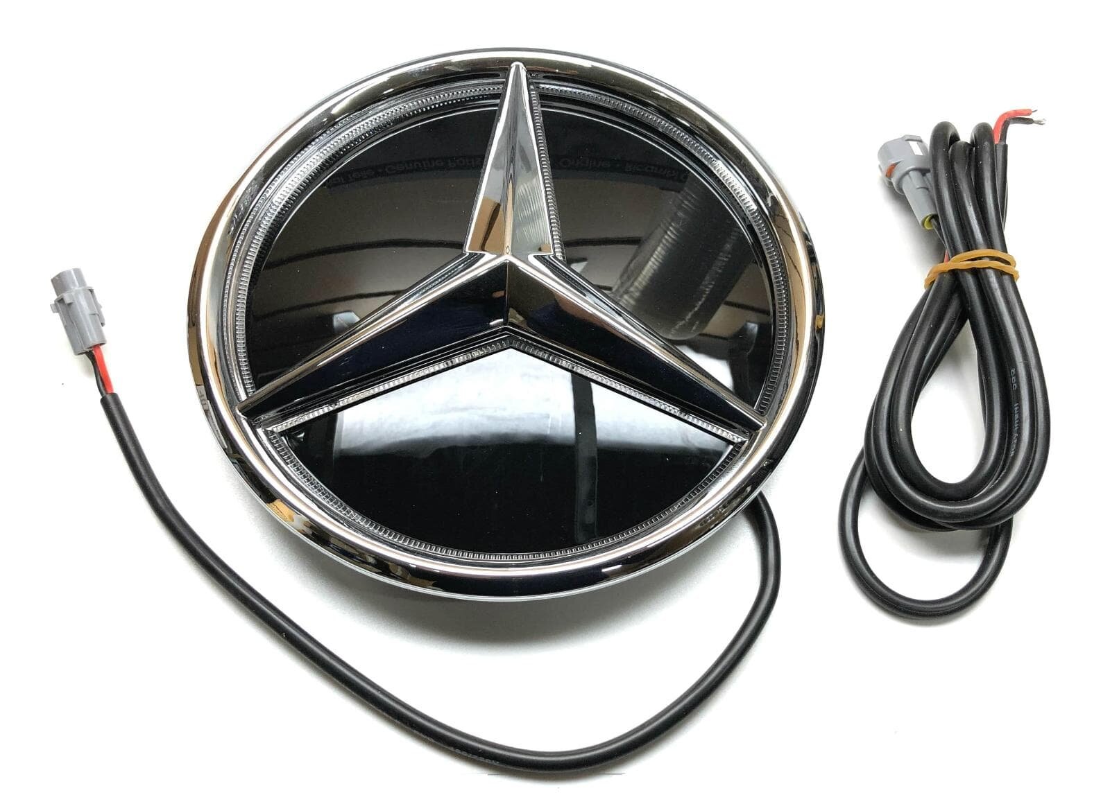 Звезда на решетку радиатора Mercedes с подсветкой 3D (белый цвет)