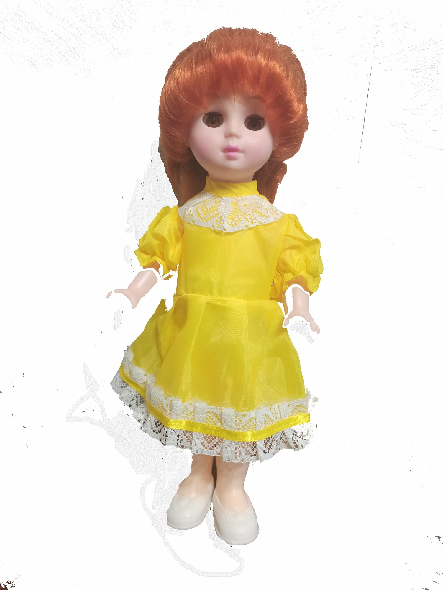 Кукла Ксюша М1, 35 см, в желтом платье в коробке