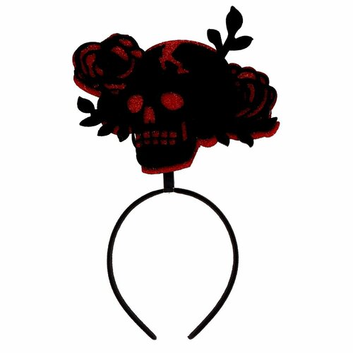 фото Карнавальный ободок / костюм "череп с розами" на хэллоуин / halloween giftsstore