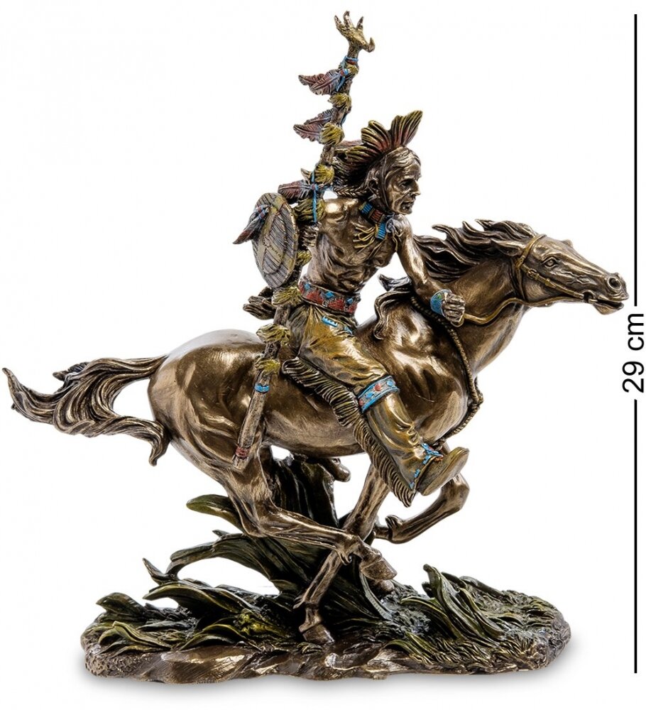 Статуэтка Veronese "Индеец на коне" (bronze) WS-438