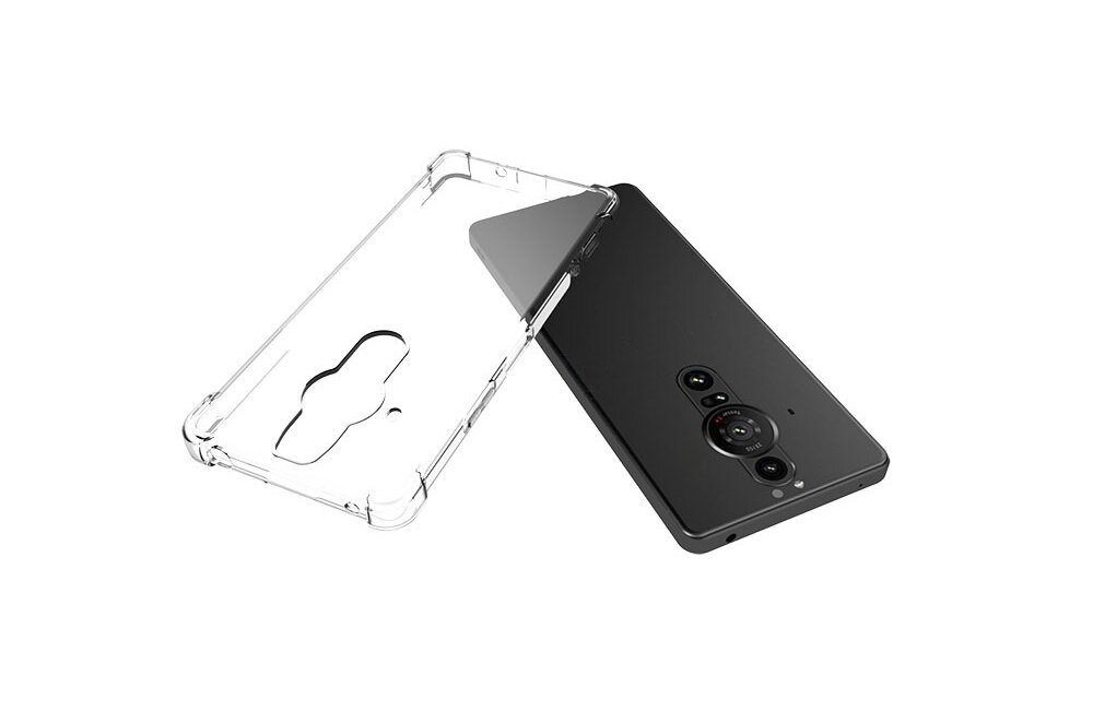 Чехол задняя-панель-накладка-бампер MyPads Tocco для Sony Xperia Pro 1 с защитой углов противоударный прозрачный