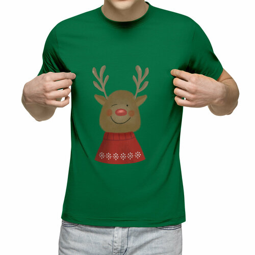 Футболка Us Basic, размер M, зеленый мужская футболка корги в свитере m черный