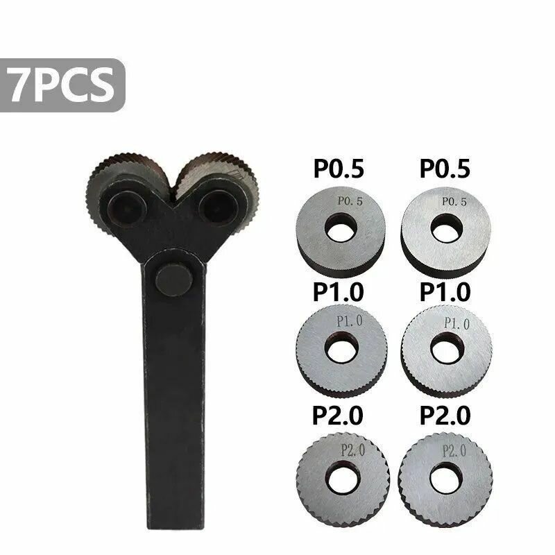 фото Державка для накатки прямого рифления с роликами 0,5мм, 1,5мм, 2мм, 7 предметов