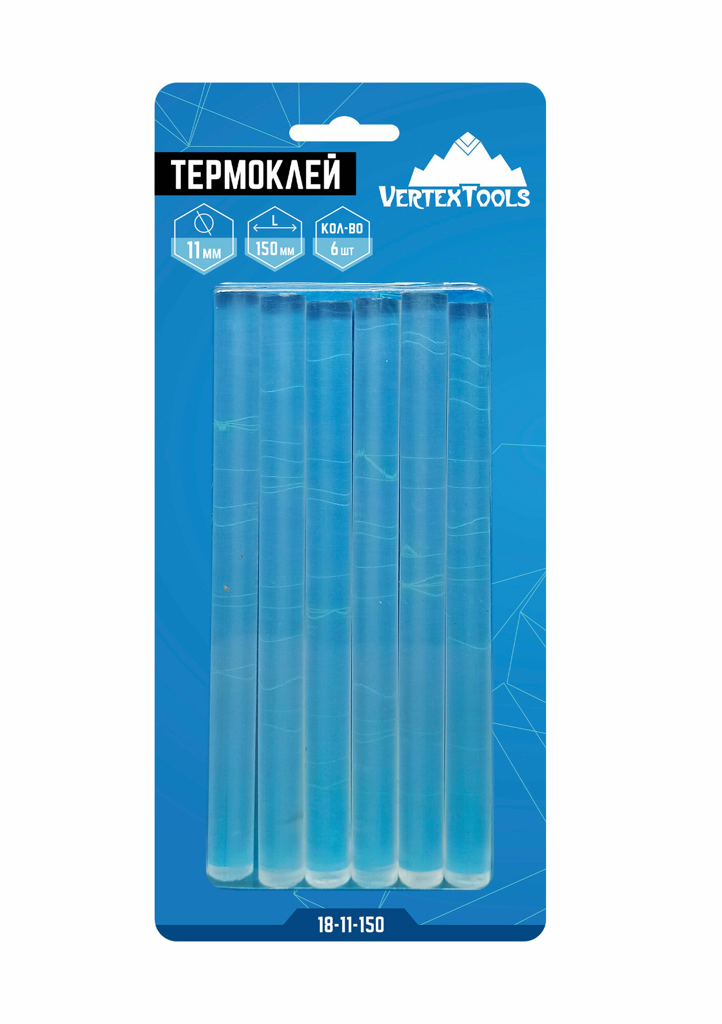 Стержни клеевые Vertextools 11х150 мм - фото №7
