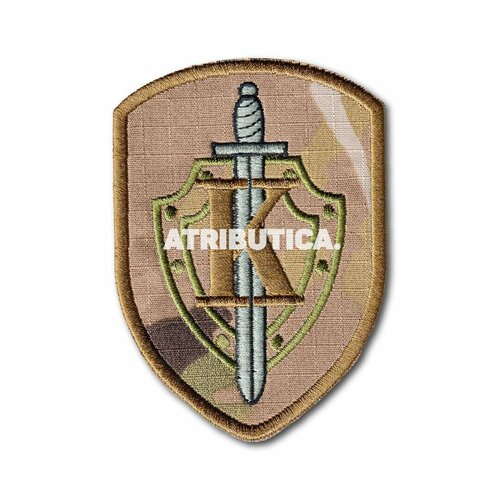 Нашивка ( Шеврон / Патч / Patch ) Тактическая Группа «К» Мультикам (Оливковый / На липучке)