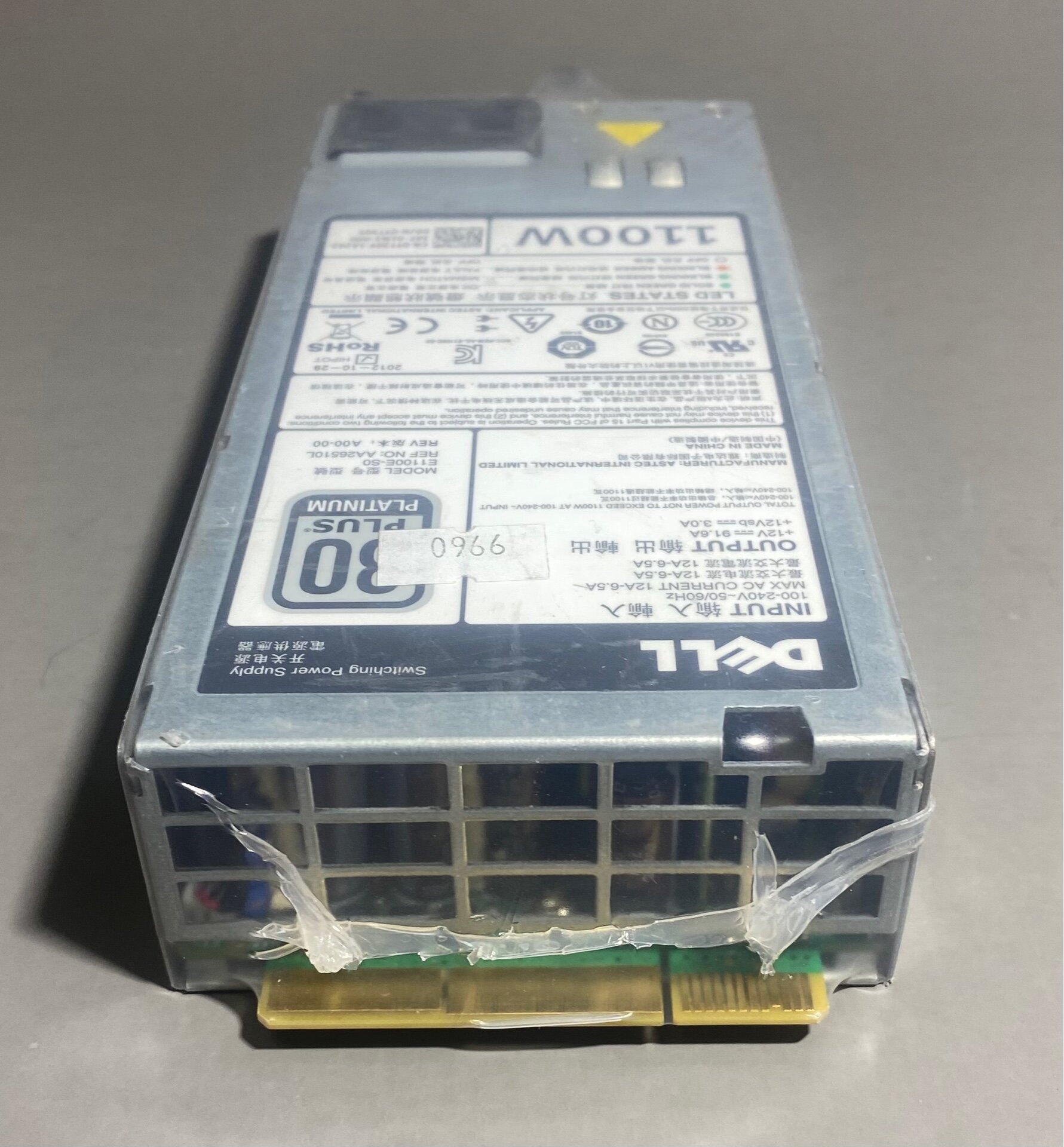 Power supply DELL CC6WF0YT39Y GYH9V 1100W for R630/Блок питания Dell CC6WF 0YT39Y GYH9V 1100W R630