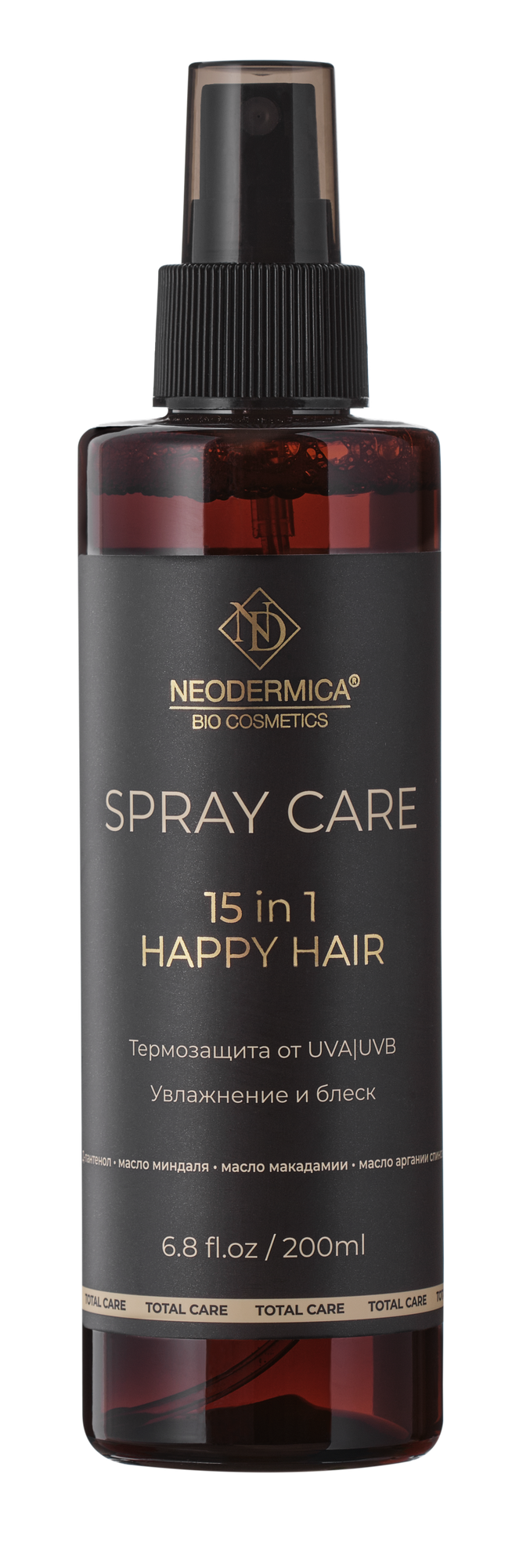 Спрей для легкого расчесывания Happy Hair с термозащитой, увлажнением и антистатиком 15 в 1 NEODERMICA