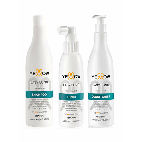 Набор средств для роста волос Easy Long шампунь 500 мл + кондиционер 500 мл + тоник 125 мл, YELLOW, 19479_19480_19481
