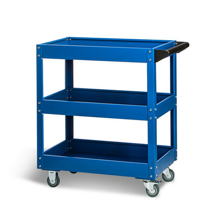 фото RUNTEC RT-3B Тележка с тремя открытыми полками, синяя