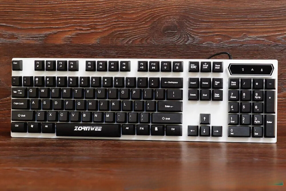 Игровая клавиатура и мышь с подсветкой RGB, механическая проводная игровая клавиатура и мышь для компьютера комплект, черный — фото 3