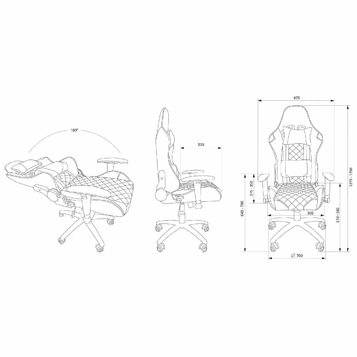 Кресло игровое CACTUS CS-CHR-030BLS /серебристый