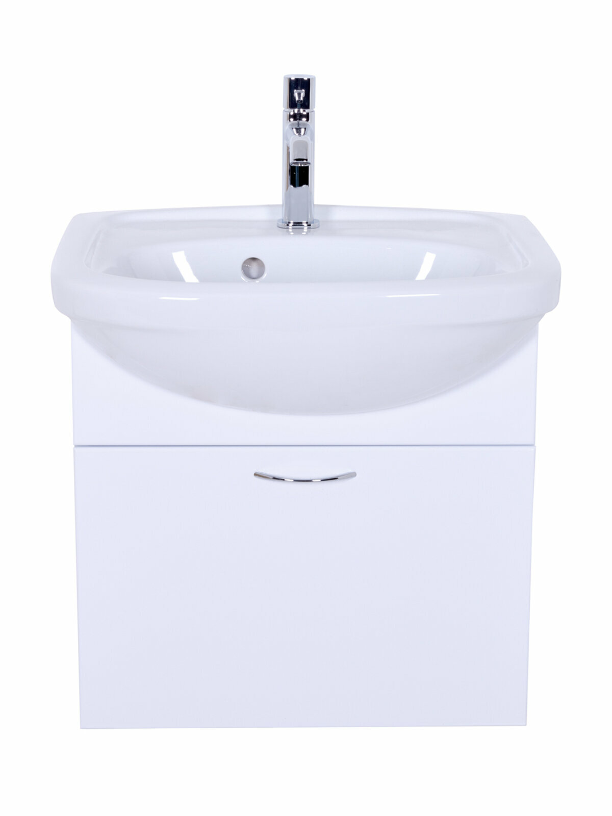 фото Тумба подвесная с раковиной Orange Роса PRo-50TUW+RA, белый глянец