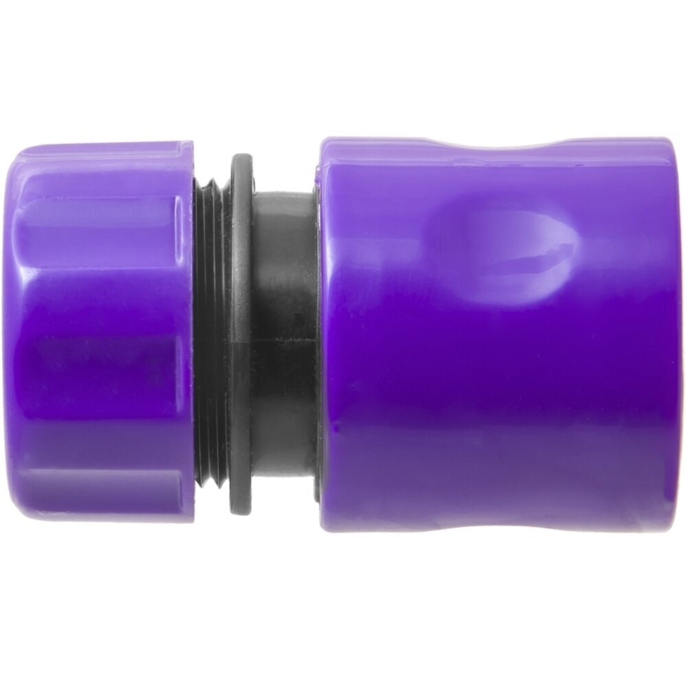Соединитель без аквастопа для садового шланга 1/2", ABS пластик — фото 1