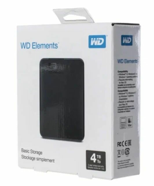 Внешний жесткий диск WD Elements Portable , 4Тб, черный - фото №11
