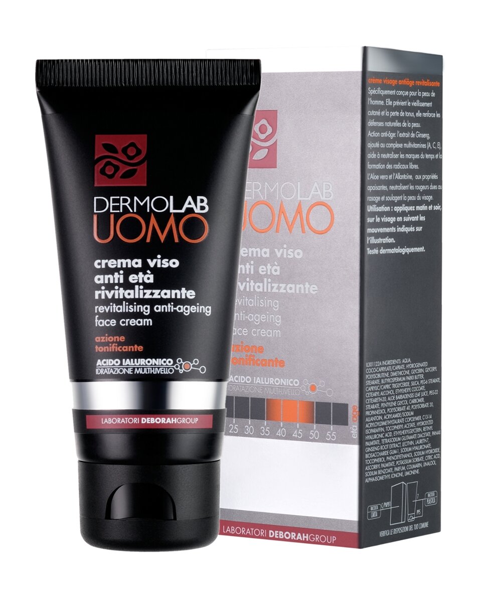 Картинки DERMOLAB UOMO Крем для лица Revitalising Anti-Ageing Face Cream антивозрастной, 50 мл