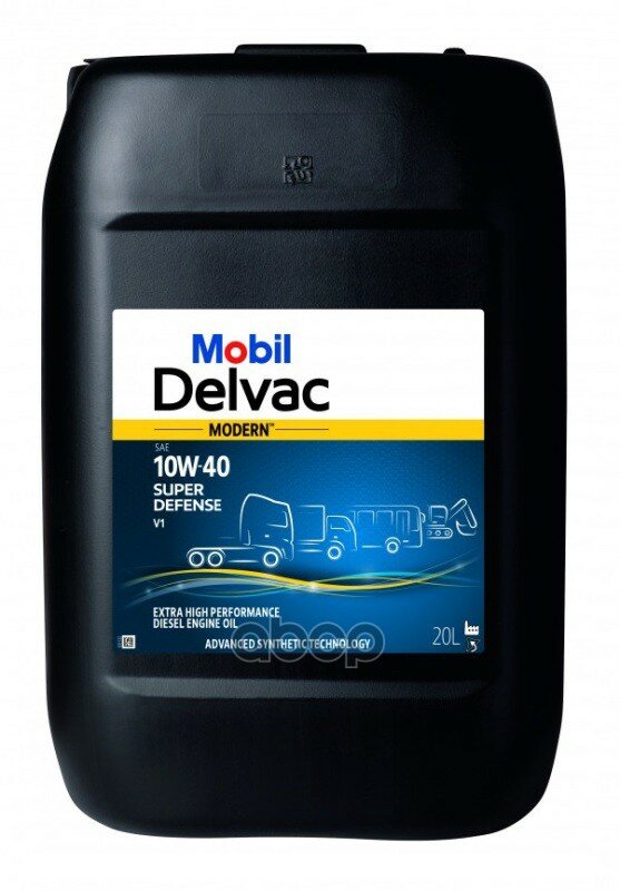 Масло моторное mobil delvac modern super defense v1 10w-40 синтетическое 20 л 157342