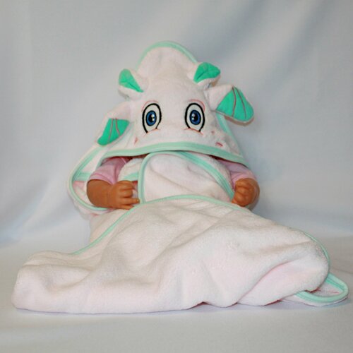 Детское полотенце уголок банное с капюшоном 80х80 см для малыша 