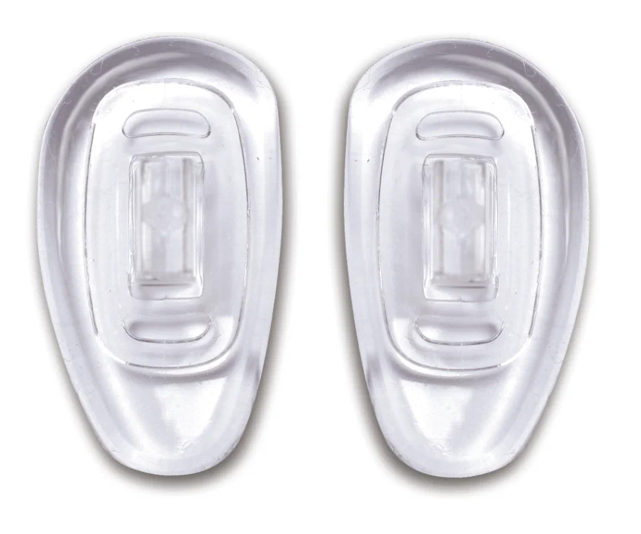 Носовые упоры OptiTech для очков, с пластиковой вставкой, повышенной комфортности, парные, "под защёлку", 17 мм, 2 пары