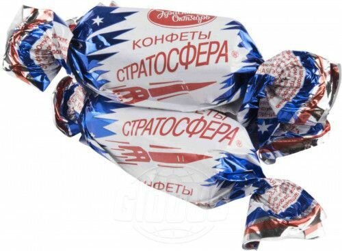 Конфеты "Стратосфера", 1000г Красный Октябрь, суфле — фото 1