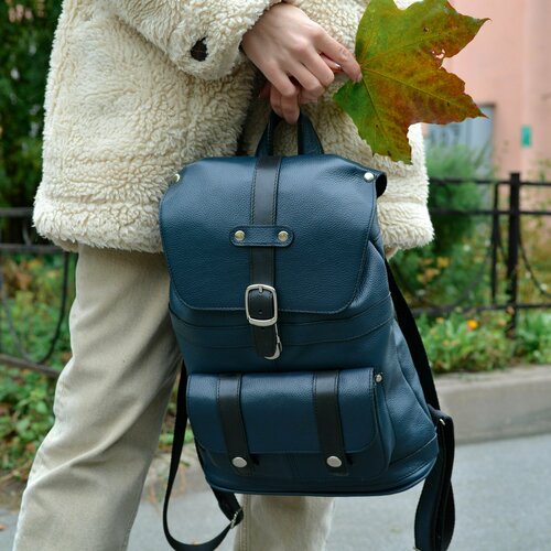 фото Рюкзак kalinovskaya, фактура зернистая, синий