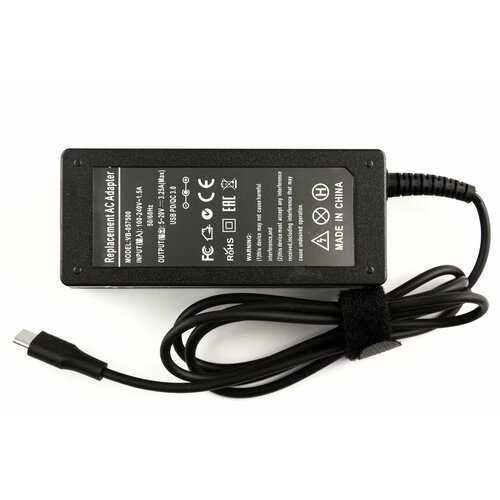 Блок питания для ноутбука 20V 3.25A (Type C) 65W OEM+ аккумулятор для ноутбука asus pro b9440ua c41n1619