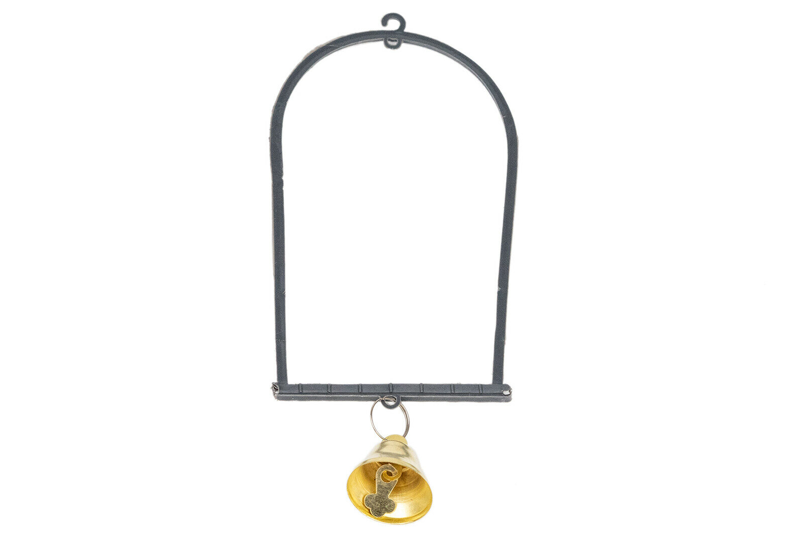 фото Дарэлл Качели для попугая с колокольчиком 8,5*13,5*18см, серые